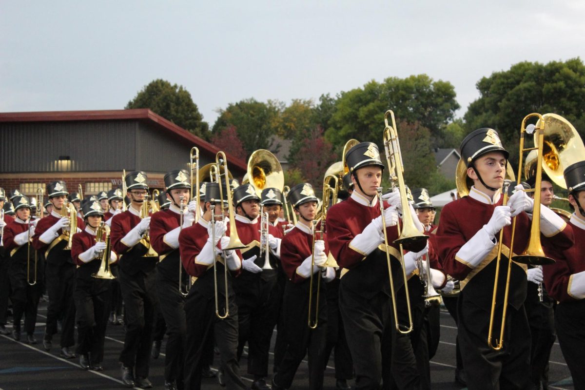 The Ankeny Marching Hawks are ready for the Homecoming game.
