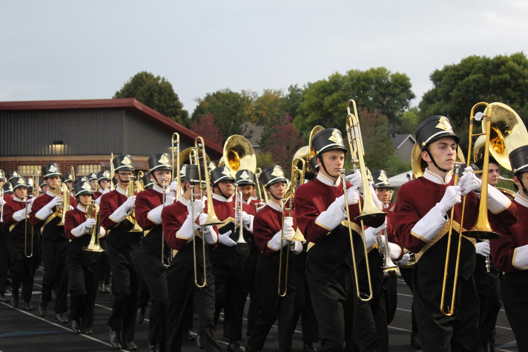 The Ankeny Marching Hawks are ready for the Homecoming game.
