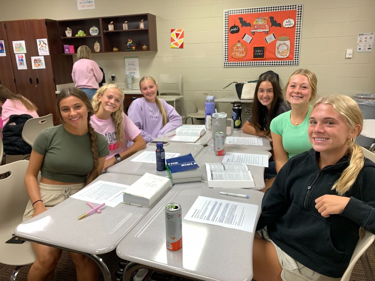 Fellowship of Christian Athletes (FCA) Meets every Friday morning, 7:50, in the upstairs study hall room. Then one Monday a month they have their huddle. “God is for everybody, so it doesn't matter if you are athletic or not. We want you there,” science and teacher academy teacher Kristen Campbell-Blumhagen (CB) said.