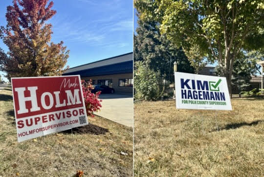 With less than three weeks from the election, candidates Mark Holm and Kim Hagemann have been campaigning for a position on the Board of Supervisors.