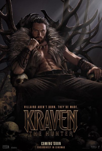 “Kraven the Hunter” is now playing in a theater near you. The film is rated R and runs at two hours and seven minutes. Movie poster from Columbia Pictures.